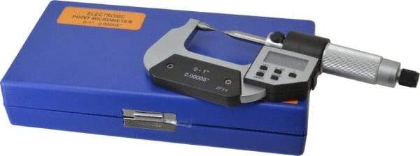 Value Collection - 1 Inch, Friction, Electronic Point Micrometer - 30° Point Angle - All Tool & Supply