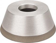 Made in USA - 3-3/4" Diam, 1-1/4" Hole Size, 1-1/2" Overall Thickness, 100 Grit, Type 11 Tool & Cutter Grinding Wheel - Fine Grade, Diamond - All Tool & Supply