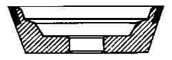 Norton - 3-3/4" Diam, 1-1/4" Hole Size, 1-1/2" Overall Thickness, 150 Grit, Type 11 Tool & Cutter Grinding Wheel - Very Fine Grade, Diamond, Resinoid Bond - All Tool & Supply