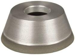 Made in USA - 3-3/4" Diam, 1-1/4" Hole Size, 1-1/2" Overall Thickness, 100 Grit, Type 11 Tool & Cutter Grinding Wheel - Fine Grade, Diamond - All Tool & Supply