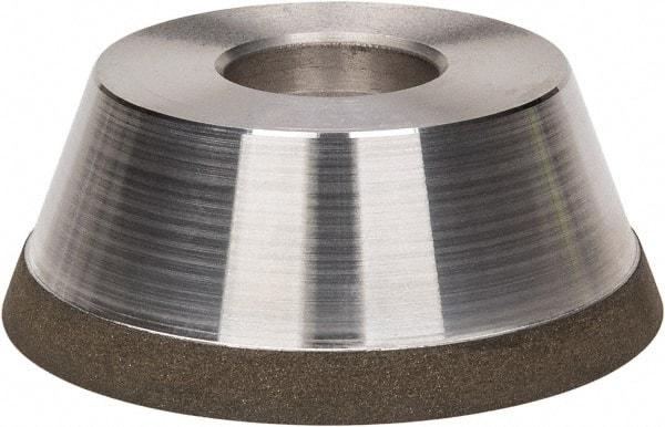 Made in USA - 3-3/4" Diam, 1-1/4" Hole Size, 1-1/2" Overall Thickness, 100 Grit, Type 11 Tool & Cutter Grinding Wheel - Fine Grade, Diamond - All Tool & Supply