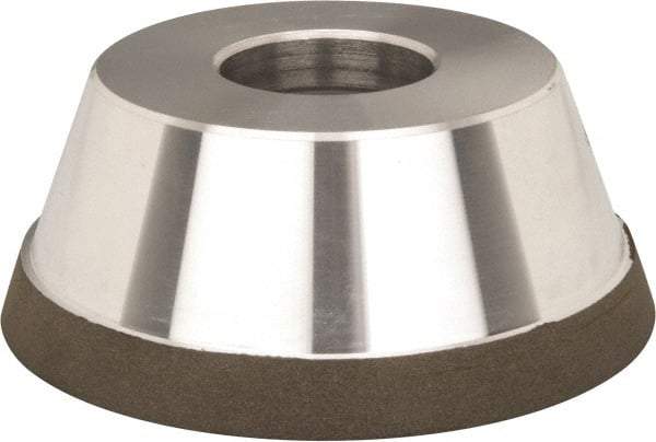 Made in USA - 3-3/4" Diam, 1-1/2" Hole Size, 1-1/2" Overall Thickness, 220 Grit, Type 11 Tool & Cutter Grinding Wheel - Very Fine Grade, Diamond, N Hardness - All Tool & Supply