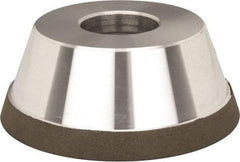 Made in USA - 3-3/4" Diam, 1-1/2" Hole Size, 1-1/2" Overall Thickness, 220 Grit, Type 11 Tool & Cutter Grinding Wheel - Very Fine Grade, Diamond, N Hardness - All Tool & Supply