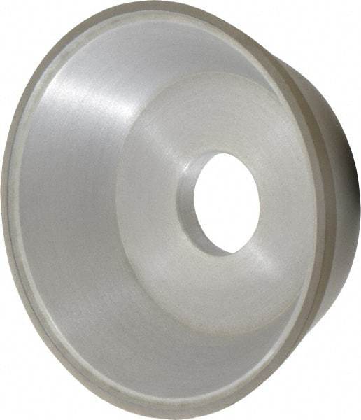 Made in USA - 5" Diam, 1-1/4" Hole Size, 1-3/4" Overall Thickness, 100 Grit, Type 11 Tool & Cutter Grinding Wheel - Fine Grade, Diamond - All Tool & Supply