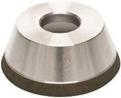 Made in USA - 3-3/4" Diam, 1-1/4" Hole Size, 1-1/2" Overall Thickness, 120 Grit, Type 11 Tool & Cutter Grinding Wheel - Fine Grade, CBN - All Tool & Supply