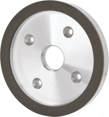 Made in USA - 6" Diam, 1-1/4" Hole Size, 3/4" Overall Thickness, 220 Grit, Type 6 Tool & Cutter Grinding Wheel - Very Fine Grade, Diamond - All Tool & Supply