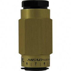 Mead - 1/8" NPTF Threaded Flow Control Valve - 0 to 250 psi & Aluminum Material - All Tool & Supply