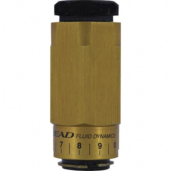 Mead - 1/4" NPTF Threaded Flow Control Valve - 0 to 250 psi & Aluminum Material - All Tool & Supply