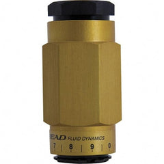 Mead - 3/8" NPTF Threaded Flow Control Valve - 0 to 250 psi & Aluminum Material - All Tool & Supply