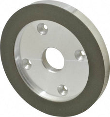 Made in USA - 6" Diam, 1-1/4" Hole Size, 3/4" Overall Thickness, 220 Grit, Type 6 Tool & Cutter Grinding Wheel - Very Fine Grade, Diamond - All Tool & Supply