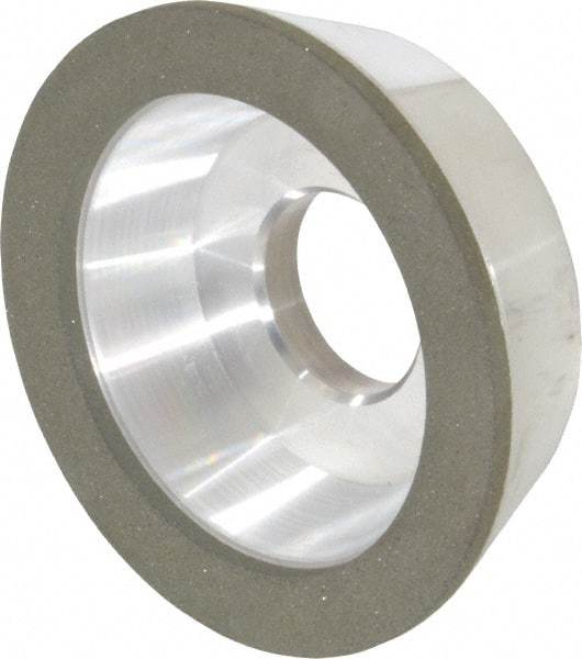 Made in USA - 4" Diam, 1-1/4" Hole Size, 1-1/4" Overall Thickness, 100 Grit, Type 11 Tool & Cutter Grinding Wheel - Fine Grade, Diamond - All Tool & Supply