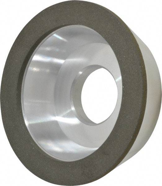 Made in USA - 4" Diam, 1-1/4" Hole Size, 1-1/4" Overall Thickness, 150 Grit, Type 11 Tool & Cutter Grinding Wheel - Very Fine Grade, Diamond - All Tool & Supply