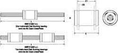 Thomson Industries - 3/16" ID, Two Linear Bearing Instrument Set - 3/8" Overall Height, 4" Overall Width, 3/8" OD - All Tool & Supply