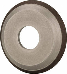 Made in USA - 4" Diam, 1-1/4" Hole Size, 1/2" Overall Thickness, 100 Grit, Type 12 Tool & Cutter Grinding Wheel - Fine Grade, Diamond - All Tool & Supply