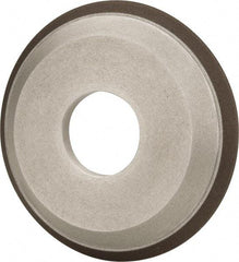 Made in USA - 4" Diam, 1-1/4" Hole Size, 1/2" Overall Thickness, 220 Grit, Type 12 Tool & Cutter Grinding Wheel - Very Fine Grade, Diamond - All Tool & Supply