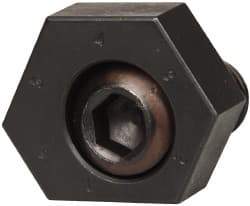 Mitee-Bite - 1 to 6mm Hex, 1/2-13 Stud Thread, Irregular Hex Clamp - 0.394" Hex Height, 4,000 Lb Holding Force, 1" Thread Length, 65 Ft/Lb Torque - All Tool & Supply