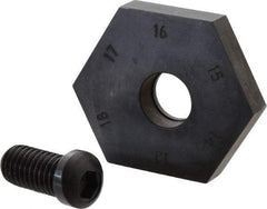 Mitee-Bite - 13 to 17mm Hex, 1/2-13 Stud Thread, Irregular Hex Clamp - 0.394" Hex Height, 4,000 Lb Holding Force, 1" Thread Length, 65 Ft/Lb Torque - All Tool & Supply