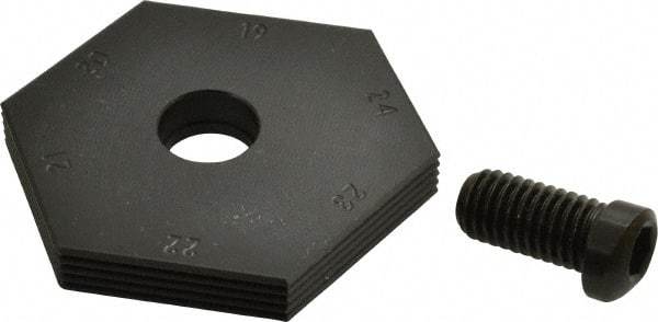 Mitee-Bite - 19 to 24mm Hex, 1/2-13 Stud Thread, Irregular Hex Clamp - 0.394" Hex Height, 4,000 Lb Holding Force, 1" Thread Length, 65 Ft/Lb Torque - All Tool & Supply