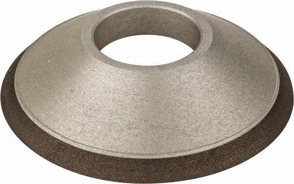 Made in USA - 3-1/2" Diam, 1-1/4" Hole Size, 3/4" Overall Thickness, 220 Grit, Type 15 Tool & Cutter Grinding Wheel - Very Fine Grade, Diamond - All Tool & Supply