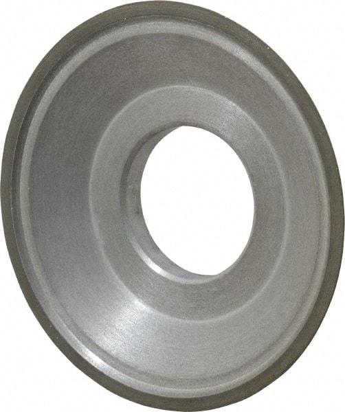 Made in USA - 3-1/2" Diam, 1-1/4" Hole Size, 3/4" Overall Thickness, 100 Grit, Type 15 Tool & Cutter Grinding Wheel - Fine Grade, Diamond - All Tool & Supply