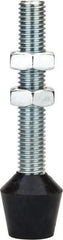 De-Sta-Co - 5/8-11 Carbon Steel Cap Tip Clamp Spindle Assembly - 92.2mm Thread Length, 127mm OAL, Flat Tip Cap, 1.38" Tip Surface Diam, Use with Toggle Clamps - All Tool & Supply