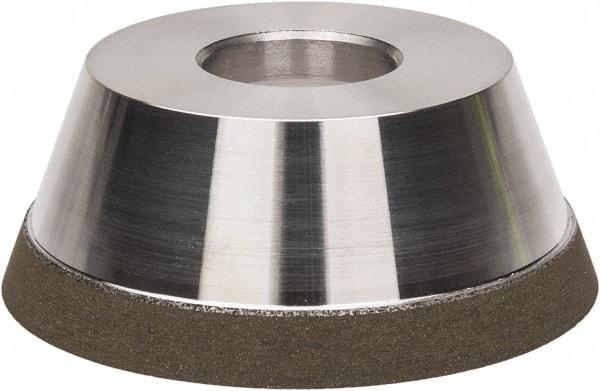 Made in USA - 3-3/4" Diam, 1-1/4" Hole Size, 1-1/2" Overall Thickness, 150 Grit, Type 11 Tool & Cutter Grinding Wheel - Very Fine Grade, CBN - All Tool & Supply