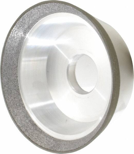 Made in USA - 5" Diam, 1-1/4" Hole Size, 1-3/4" Overall Thickness, 120 Grit, Type 11 Tool & Cutter Grinding Wheel - Fine Grade, CBN - All Tool & Supply