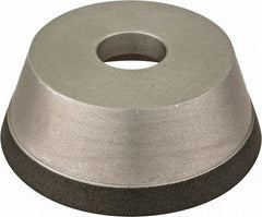 Made in USA - 5" Diam, 1-1/4" Hole Size, 1-3/4" Overall Thickness, 150 Grit, Type 11 Tool & Cutter Grinding Wheel - Very Fine Grade, CBN - All Tool & Supply