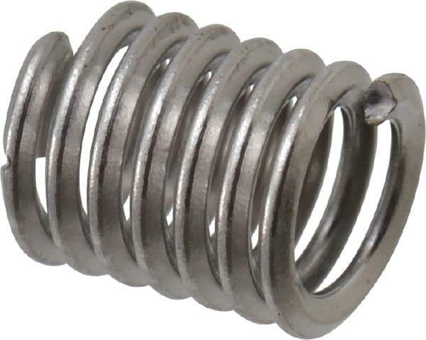 Heli-Coil - #6-32 UNC, 0.276" OAL, Free Running Helical Insert - 6-7/8 Free Coils, Tanged, 18-8 Stainless Steel, 2D Insert Length - All Tool & Supply