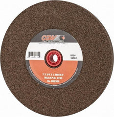 Camel Grinding Wheels - 60 Grit Aluminum Oxide Bench & Pedestal Grinding Wheel - 7" Diam x 1" Hole x 3/4" Thick, 3760 Max RPM, M Hardness, Medium Grade , Vitrified Bond - All Tool & Supply