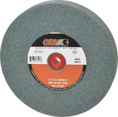 Camel Grinding Wheels - 60 Grit Silicon Carbide Bench & Pedestal Grinding Wheel - 7" Diam x 1" Hole x 1" Thick, 3760 Max RPM, I Hardness, Medium Grade , Vitrified Bond - All Tool & Supply