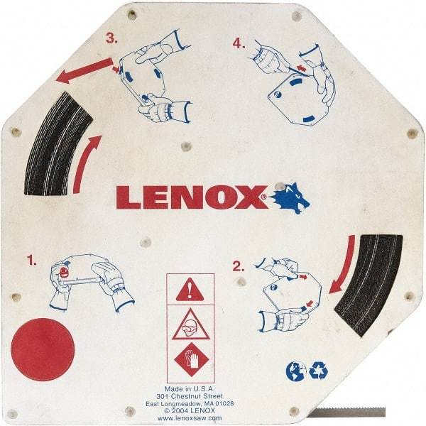 Lenox - 4 TPI, 10' 7-1/2" Long x 3/4" Wide x 0.032" Thick, Welded Band Saw Blade - Carbon Steel, Toothed Edge - All Tool & Supply