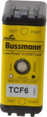 Cooper Bussmann - 300 VDC, 600 VAC, 6 Amp, Time Delay General Purpose Fuse - Plug-in Mount, 2-7/64" OAL, 100 at DC, 200 (CSA RMS), 300 (UL RMS) kA Rating - All Tool & Supply