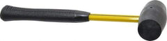 NUPLA - 1 Lb Head Rubber Mallet - 12-1/2" OAL, 12-1/4" Long Fiberglass Handle - All Tool & Supply