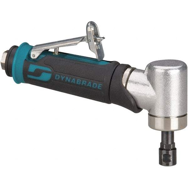 Dynabrade - 1/4" Collet, Angle Handle, Air Angle Die Grinder - 30,000 RPM, Rear Exhaust, 26 CFM, 0.4 hp, 90 psi, 1/4 NPT Inlet - All Tool & Supply