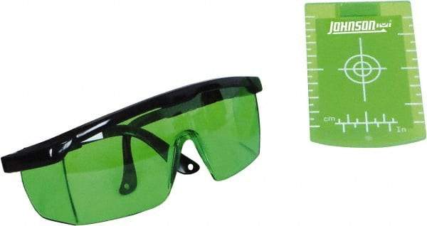 Johnson Level & Tool - Laser Level Magnetic Target and Enhancement Glasses - Use With Green Beam Lasers - All Tool & Supply