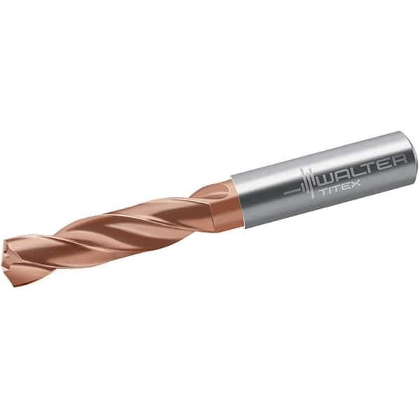 Walter-Titex - 13/32" 140° Spiral Flute Solid Carbide Screw Machine Drill Bit - AlCrN Finish, Right Hand Cut, 55mm Flute Length, 102mm OAL, X-treme Point, Straight Shank, Through Coolant - All Tool & Supply