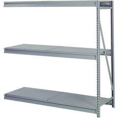 Lyon - 3 Shelf Add-On Solid Steel Steel Shelving - 10,000 Lb Capacity, 96" Wide x 72" High x 30" Deep, Dove Gray - All Tool & Supply