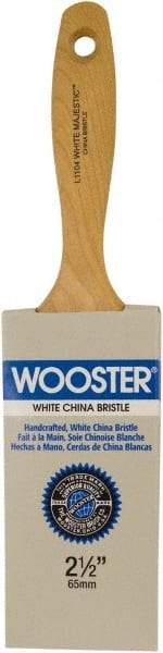 Wooster Brush - 3" Flat Hog Varnish Brush - 3-7/16" Bristle Length, 6-1/2" Maple Beavertail Handle - All Tool & Supply