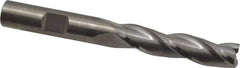 RobbJack - 3/8", 1-1/2" LOC, 3/8" Shank Diam, 3-1/4" OAL, 3 Flute, Solid Carbide Square End Mill - Single End, Uncoated, Spiral Flute, 30° Helix, Centercutting, Right Hand Cut, Right Hand Flute, Series TL-303 - All Tool & Supply