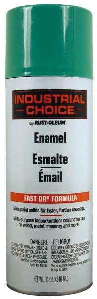 Rust-Oleum - Safety Green, Enamel Spray Paint - 8 to 12 Sq Ft per Can, 12 oz Container - All Tool & Supply