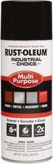 Rust-Oleum - Black, Gloss, Enamel Spray Paint - 8 to 12 Sq Ft per Can, 16 oz Container, Use on Drums, Equipment & Color Coding, Furniture, Ladders, Lockers, Motors, Stenciling, Tools - All Tool & Supply