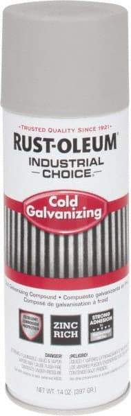 Rust-Oleum - Silver, Galvanizing Spray Paint - 8 to 12 Sq Ft per Can, 14 oz Container, Use on Bridges, Ducts, Fences, Production Welds, Tanks, Touch-Up & Repair to Damaged Galvanized Steel, Trailers, Utility Towers, Vehicles - All Tool & Supply