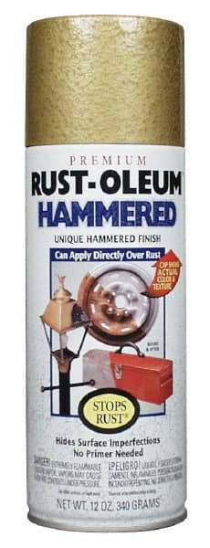 Rust-Oleum - Black, Hammered, Enamel Spray Paint - 20 Sq Ft per Can, 12 oz Container - All Tool & Supply