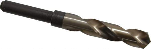 Chicago-Latrobe - 11/16" Drill, 118° Point, Cobalt Silver Deming & Reduced Shank Drill Bit - Oxide/Gold Finish, 6" OAL, Straight Shank, 3-1/8" Flute Length, Right Hand Cut, Split Point, Spiral Flute, Regular Spiral - All Tool & Supply