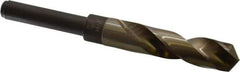 Chicago-Latrobe - 47/64" Drill, 118° Point, Cobalt Silver Deming & Reduced Shank Drill Bit - Oxide/Gold Finish, 6" OAL, Straight Shank, 3-1/8" Flute Length, Right Hand Cut, Split Point, Spiral Flute, Regular Spiral - All Tool & Supply