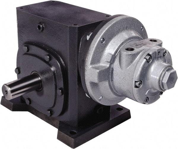 Gast - 1.7 hp Reversible Base Air Actuated Motor - 60:1 Gear Ratio, 50 Max RPM, 2-3/4" Shaft Length, 1-1/4" Shaft Diam - All Tool & Supply