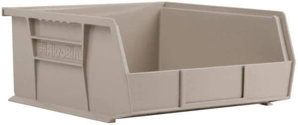 Akro-Mils - 50 Lb. Load Capacity, 10-7/8" Deep, Gray Polymer Hopper Stacking Bin - 5" High x 11" Wide x 10-7/8" Long - All Tool & Supply