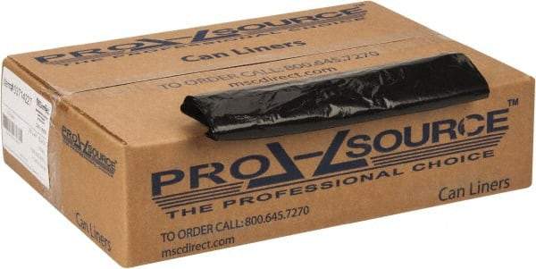 PRO-SOURCE - 1.35 mil Thick, Heavy-Duty Trash Bags - 33" Wide x 40" High, Black - All Tool & Supply