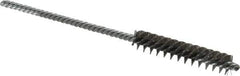 Made in USA - 5/16" Diam Helical Stainless Steel Tube Brush - Double Spiral, 0.005" Filament Diam, 1-1/2" Brush Length, 4" OAL, 1/8" Diam Galvanized Steel Shank - All Tool & Supply